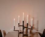 Eichholtz kandelaar candle holder ‘skyline’ zilver, Huis en Inrichting, Overige kleuren, 25 tot 50 cm, Ophalen of Verzenden, Zo goed als nieuw