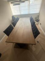 Echt houten eettafel van Rofra Home, Ophalen, Gebruikt, 100 tot 150 cm, Eikenhout