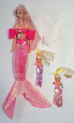 Mattel Barbie Zeemeermin roze met Merbabies 1994, Ophalen of Verzenden, Zo goed als nieuw, Fashion Doll