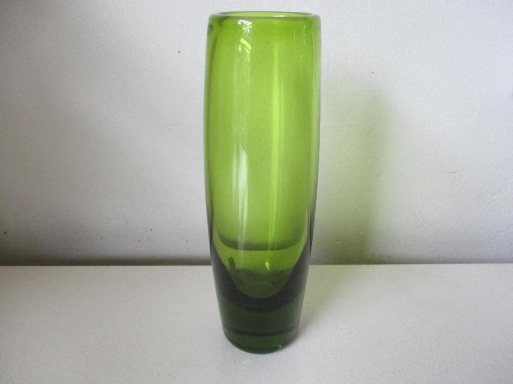 Per Lutken vintage vase vaas groen glas, Ophalen of Verzenden