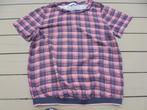 Blauw/roze ruiten shirt TOM TAILOR, Blauw, Korte mouw, Maat 36 (S), Gedragen