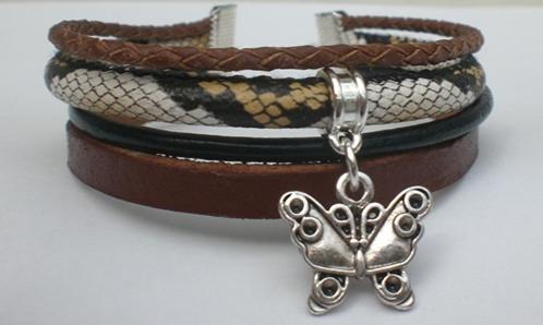 Sieraden maken armband bruin beige 01, Sieraden, Tassen en Uiterlijk, Armbanden, Nieuw, Verzenden