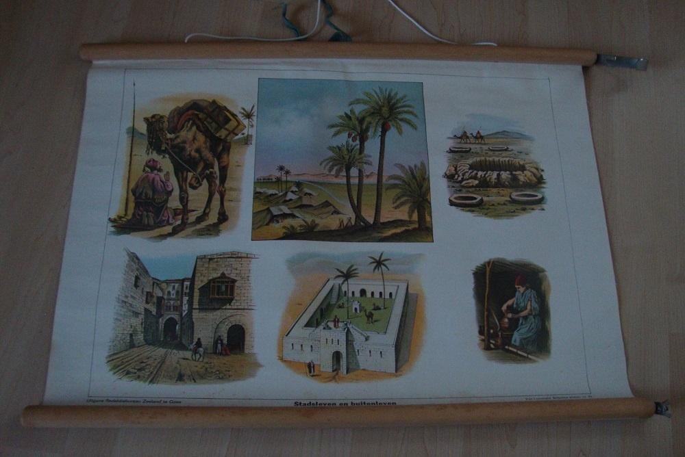 SCHOOLPLAAT Stadsleven en Buitenleven Van Lummel, Antiek en Kunst, Antiek | Schoolplaten, Ophalen of Verzenden, Overige thema's