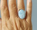 Zilveren ring met natuurlijke Larimar steen zilver 925, O.T., Blauw, Nieuw, Ophalen of Verzenden