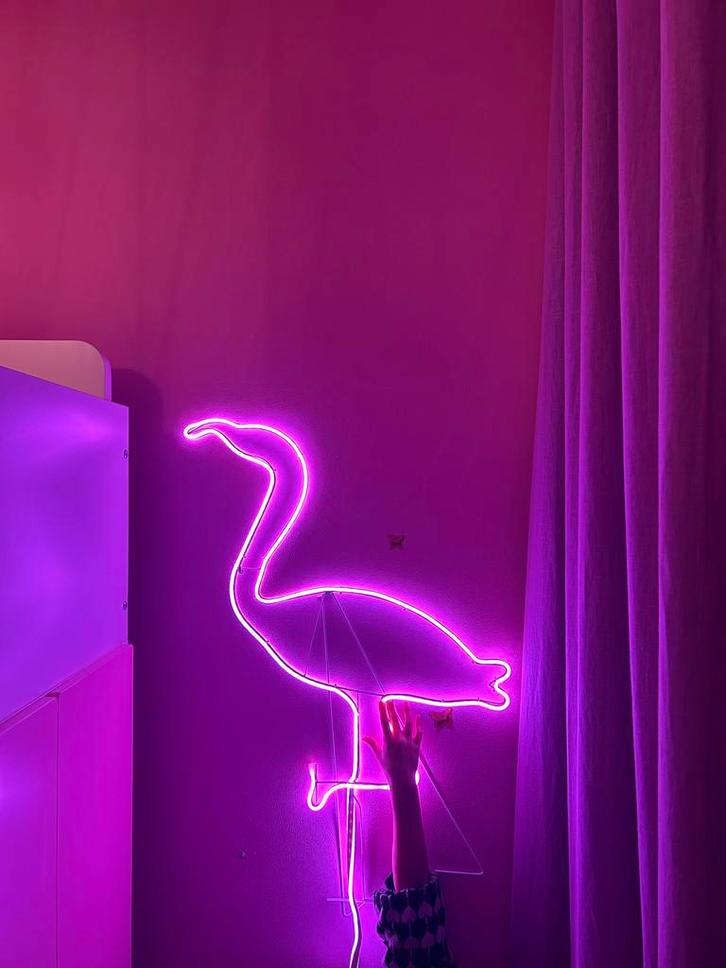 Roze Flamingo Lamp - Sfeervol!, Huis en Inrichting, Lampen | Vloerlampen, Zo goed als nieuw, Minder dan 100 cm, Kunststof, Ophalen