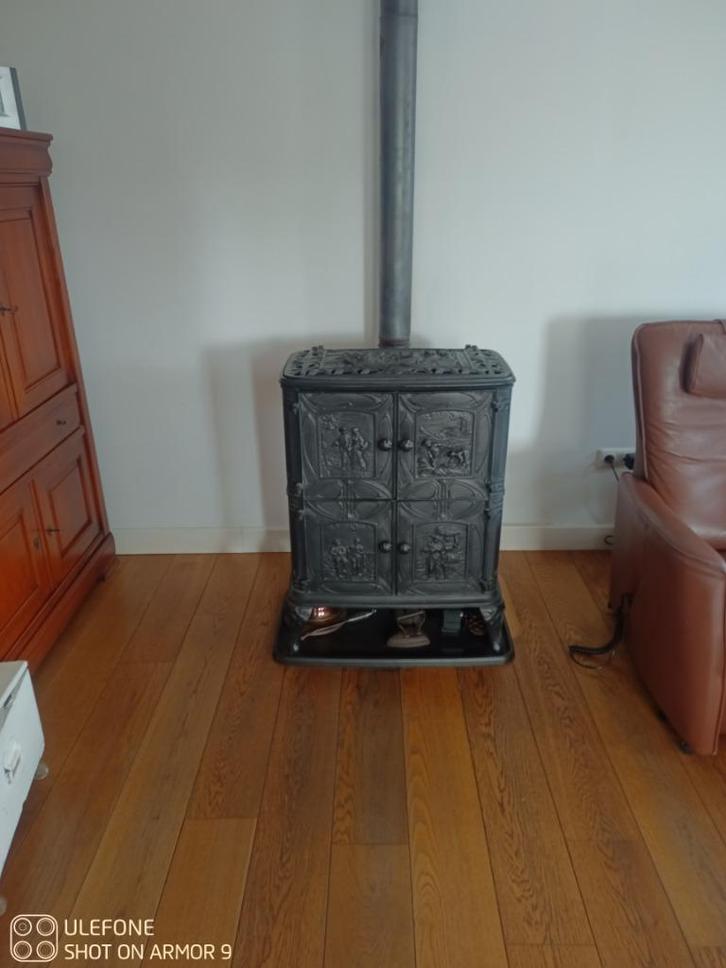 houtkachel haas und sohn oostenrijk gietijzer hoog rendement, Huis en Inrichting, Kachels, Gebruikt, Vrijstaand, Houtkachel, Hout