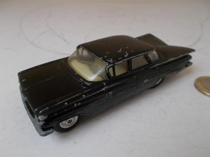 1959 Corgi Toys 223 CHEVROLET IMPALA (BLACK) -F- Opknapper., Hobby en Vrije tijd, Modelauto's | 1:43, Gebruikt, Auto, Corgi, Ophalen of Verzenden