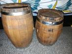 2 Houten Tonnetjes - Decoratief, Ophalen of Verzenden, Gebruikt
