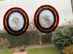 4 oude glas in lood raamhangers met engelen, Antiek en Kunst, Ophalen