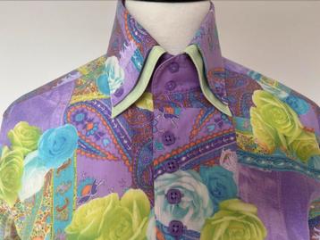 Nieuw! Two Boys lila overhemd met aparte print maat S beschikbaar voor biedingen