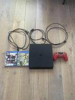 PS4 Slim 500 GB + 2 spellen + Controller + Kabels, Spelcomputers en Games, Spelcomputers | Sony PlayStation 4, Ophalen of Verzenden