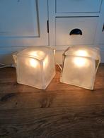 Set iviken Ice Cube tafellampen, Huis en Inrichting, Lampen | Tafellampen, Ophalen, Zo goed als nieuw, Minder dan 50 cm