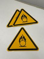 Metalen waarschuwing bordje bordjes gevaarlijke stoffen, Ophalen of Verzenden, Nieuw