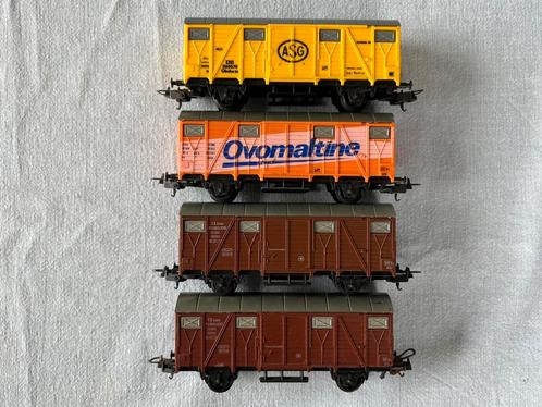 4x Lima goederenwagons Omovaltine/ASG/FS Italia, Hobby en Vrije tijd, Modeltreinen | H0, Zo goed als nieuw, Wagon, Gelijkstroom