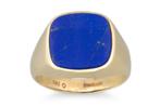 Lapis Lazuli Gold Signet Ring in 14 Ct Gold, Nieuw, Ophalen of Verzenden, Dame of Heer, Met edelsteen
