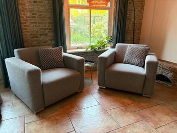 2 Montel fauteuils – grijs, nette staat beschikbaar voor biedingen