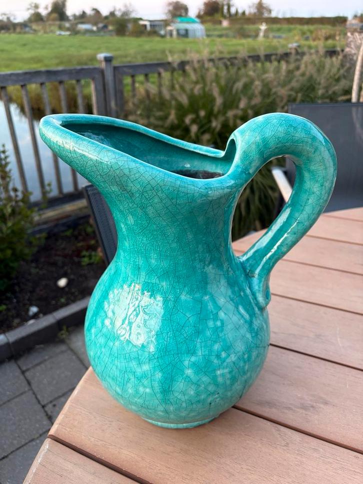 Decoratieve Vaas - Niet Waterdicht, Huis en Inrichting, Woonaccessoires | Vazen, Zo goed als nieuw, Blauw, Minder dan 50 cm, Aardewerk of Porselein