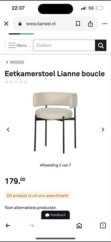 Eetkamerstoelen Karwei - Set van 6 beschikbaar voor biedingen