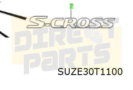 Suzuki S-Cross (1/22-) (JY / AKK) embleem tekst "S-Cross" op, Auto-onderdelen, Carrosserie en Plaatwerk, Suzuki, Nieuw, Verzenden