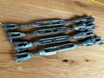 4 x bronzen wantspanner / spanner brons beschikbaar voor biedingen