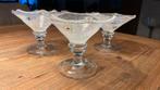 Set van 3 Millefiori ijs Coupés, Glas of Glazen, Ophalen of Verzenden, Overige stijlen, Glas