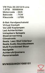 vw polo 2g 2018 binnenverlichting hemel achter 2ga947290, Ophalen of Verzenden, Gebruikt, Volkswagen