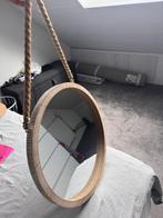 Ronde spiegel met touw, Minder dan 50 cm, Rond, Ophalen of Verzenden, Zo goed als nieuw