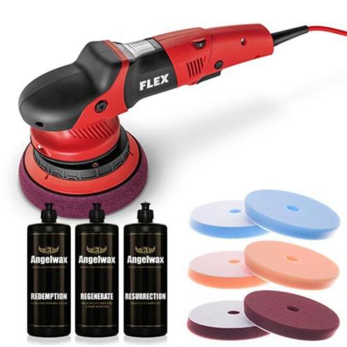 FLEX XFE 7-15  INCL. PADS EN ANGELWAX POLIJSTMIDDELEN, Auto diversen, Onderhoudsmiddelen, Ophalen of Verzenden