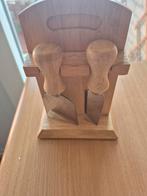 Kaasmessenset met houten handvat, Ophalen of Verzenden, Zo goed als nieuw, Hout, Bestekset