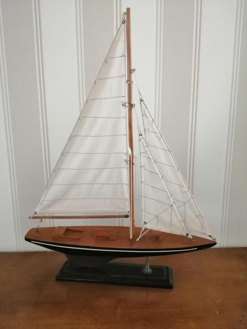 Decoratie schip, houten zeilscheepje, groot model, Hobby en Vrije tijd, Modelbouw | Boten en Schepen, Nieuw, Overige merken, Ophalen of Verzenden