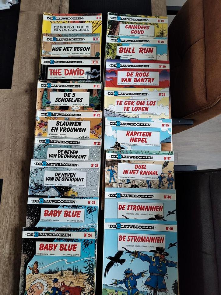 Collectie Blauwbloezen divers, Boeken, Strips | Comics, Gelezen, Meerdere comics, Europa, Ophalen of Verzenden