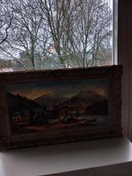 Schilderij Landschap met Bergen, Antiek en Kunst, Ophalen of Verzenden