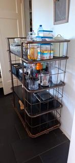 Bakkersrek/keukenrek op wielen industriëel, Huis en Inrichting, Kasten | Stellingkasten, Ophalen, Zo goed als nieuw