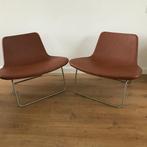 2 Hay Ray stoel fauteuil design modern bruin leer, Huis en Inrichting, Leer, Ophalen
