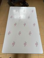 Vintage Rechthoekige Tafel met Bloemenpatroon, Ophalen, Gebruikt, 100 tot 150 cm, 50 tot 100 cm