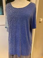 Marimekko blauwe top met wit dessin M, Maat 38/40 (M), Marimekko, Korte mouw, Gedragen
