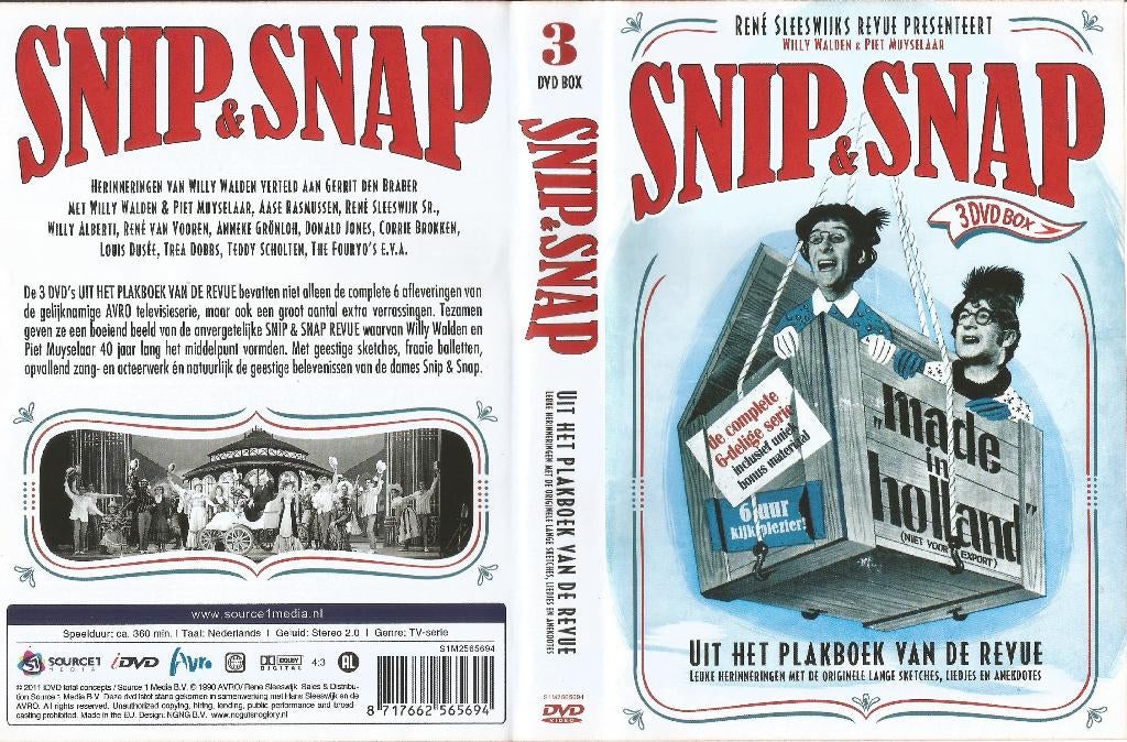 DVD  Box Snip en Snap, Verzamelen, Ophalen of Verzenden, Zo goed als nieuw, Overige typen