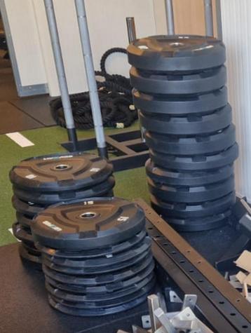 Livepro Bumper Plate Halterschijven. In zeer goede staat beschikbaar voor biedingen