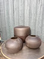 Vier nieuwe PTMD glazen vazen, Huis en Inrichting, Overige kleuren, Ophalen of Verzenden, Minder dan 50 cm, Glas