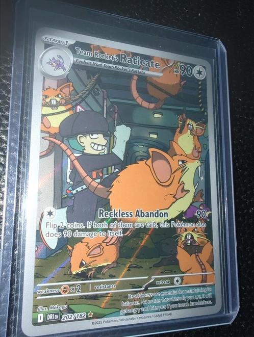 Team Rockets raticate IR, Hobby en Vrije tijd, Verzamelkaartspellen | Pokémon, Zo goed als nieuw, Losse kaart, Ophalen of Verzenden