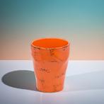 Vintage West Germany Oranje Bloempot – Keramiek jaren 70, Zo goed als nieuw, Nvt, Overige vormen, Aardewerk