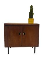 Vintage Kastje Compact Dressoir Jaren 60 Teak Fineer