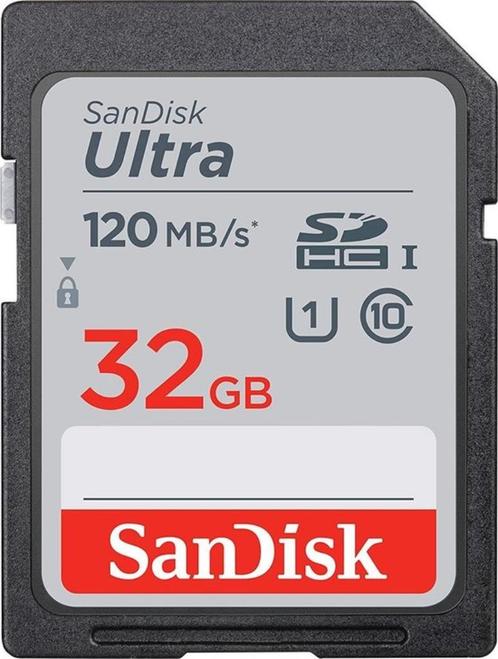 Sandisk sdhc ultra 32gb 120mbs (SD kaart) *nie, Audio, Tv en Foto, Fotografie | Geheugenkaarten, Nieuw, SDHC, 32 GB, Fotocamera