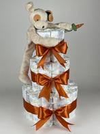 Luiertaart bbtb speenknuffel hond koper, Ophalen of Verzenden, Nieuw, Kraamcadeau