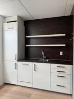 Compleet dubbelwandige keuken gebruikt, Huis en Inrichting, Keuken | Complete keukens, Ophalen, Gebruikt, Wit, Dubbelwandige keuken