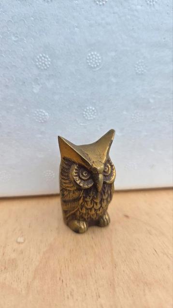 Vintage Massief Koperen Uil - Verzamelaarsobject beschikbaar voor biedingen