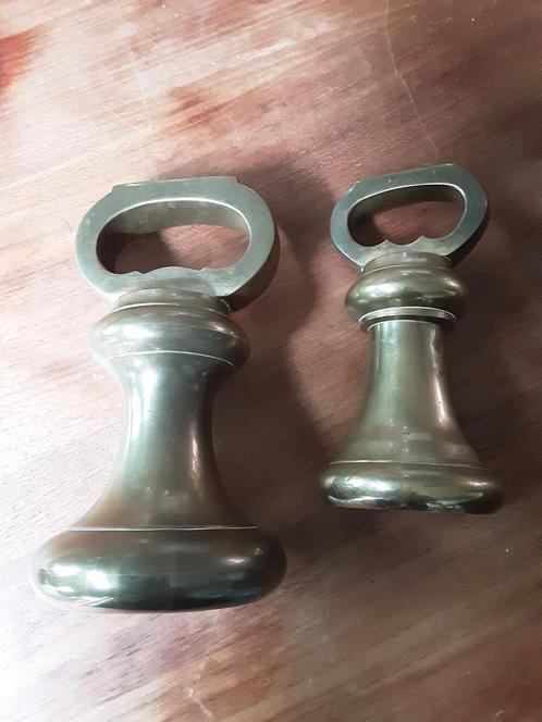2 Gewichten geel koper " Victoriaans " 4 +7   1911/1919, Antiek en Kunst, Antiek | Koper en Brons, Koper, Ophalen of Verzenden
