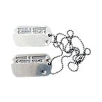 WWII US Dog Tag Set Mckinney 3511th AAF HQ NY, Ophalen of Verzenden, Landmacht, Amerika, Embleem of Badge