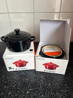 Le Creuset pannetjes zwart, Huis en Inrichting, Keuken | Potten en Pannen, Gietijzer, Nieuw, Ophalen of Verzenden, Keramische plaat