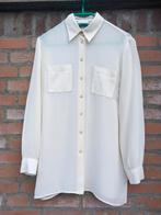 REAL VINTAGE Crème witte blouse Maat S / 36, Gedragen, Vintage, Ophalen of Verzenden, Wit